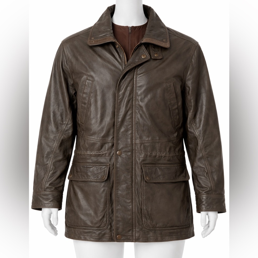 Men’s Hugo Boss Leather Jacket – Size M (Priced Accordingly)